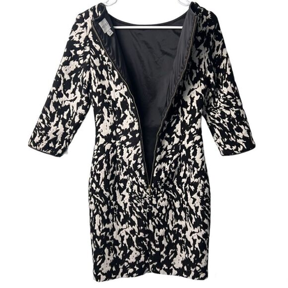 Reiss Jacques Textured Jacquard Printed Bodycon Fitted Dress Size 2 - Picture 3 of 16